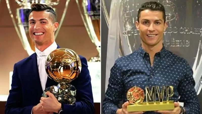 Cristiano Ronaldo của đội tuyển Bồ Đào Nha xuất sắc đạt được danh hiệu MPV trong bóng đá