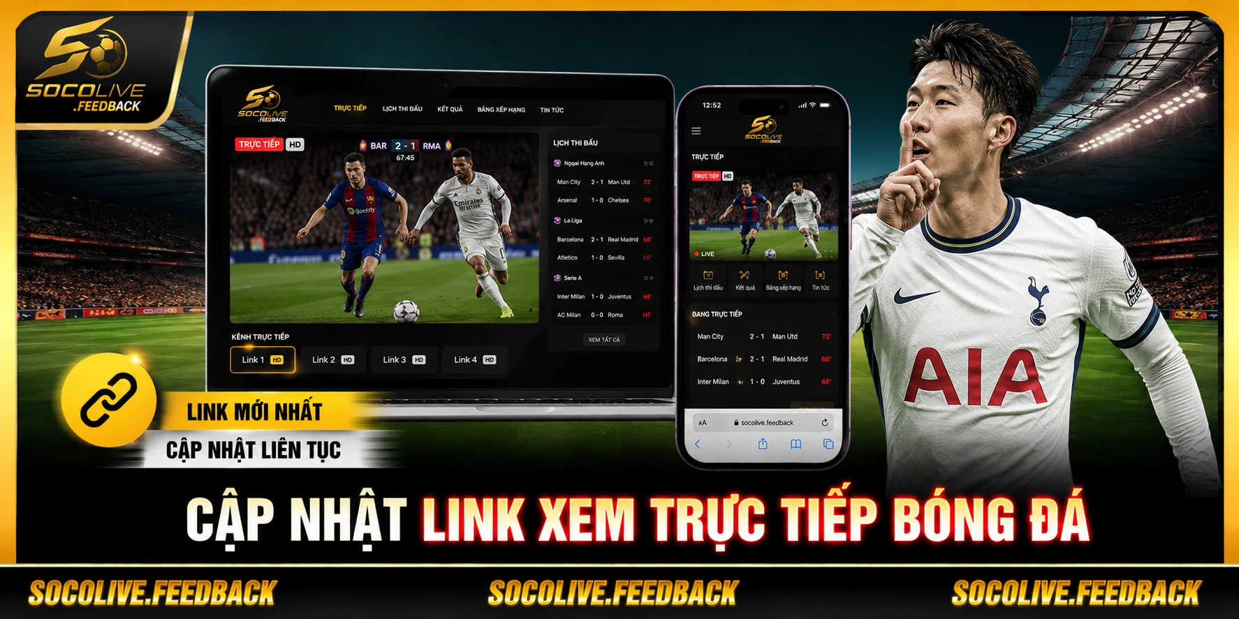 Trực Tiếp Bóng Đá Full HD - Cách Xem Mượt Ít Lag Cập nhật link xem trực tiếp bóng đá Full HD tại Socolive